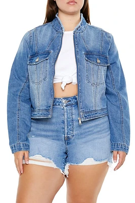 Plus Denim Trucker Jacket