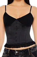 Satin Ruffle-Hem Cami