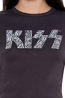 KISS Zebra Graphic Baby Tee