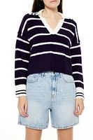 Striped V-Neck Sweater