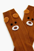 Bear Pom Pom Crew Socks