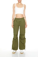 Wide-Leg Cargo Parachute Pants