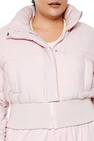 Plus Cropped Puffer Jacket