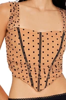 Corset Polka Dot Crop Top