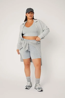 Plus Basic Cotton Biker Shorts