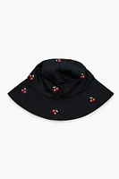 Cherry Embroidered Bucket Hat