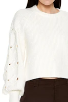 Open-Knit Ribbed Sweater