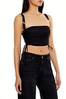 Lace-Up Crop Top