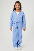 Girls Fleece Straight-Leg Pants (Kids)