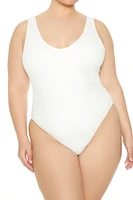 Plus Crochet One-Piece Swimsuit