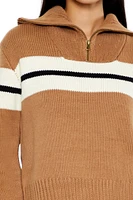 Half-Zip Striped Sweater