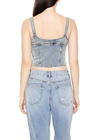 Studded Denim Crop Top