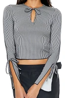 Tie-Front Keyhole Crop Top