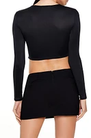 Contour Sculpt Twisted Crop Top