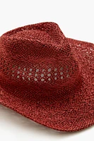 Cutout Straw Cowboy Hat