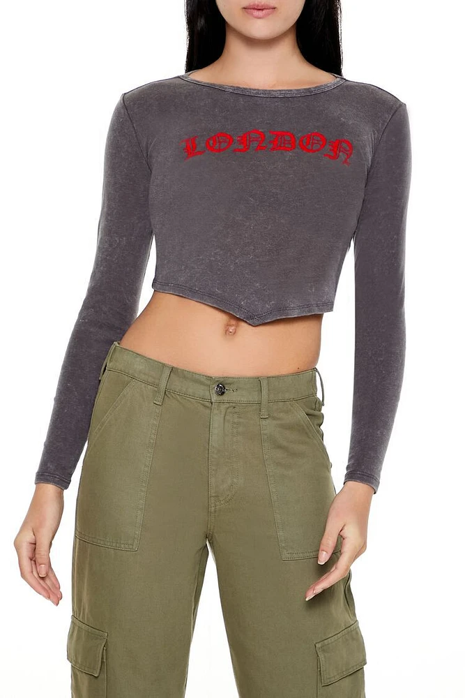 London V-Cut Cropped Tee