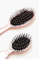 Metallic Paddle Hair Brush Set