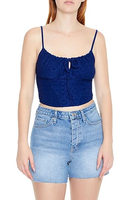 Floral Eyelet Cropped Cami