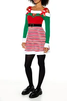 Striped Elf Mini Dress