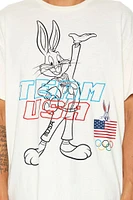 Embroidered Bugs Bunny Olympics Tee