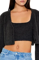Chenille Sweater Crop Top & Cardigan
