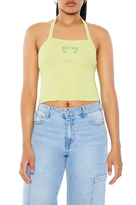 Dolphin Graphic Halter Top