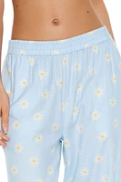 Daisy Print Flannel Pajama Pants