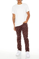 Frayed Mid-Rise Skinny Jeans