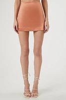 Fitted Satin Mini Skirt