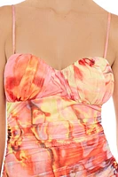 Marble Sweetheart Midi Dress