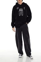 Music Graphic Drop-Sleeve Hoodie