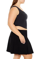 Plus Pointelle Bow Crop Top