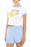 Juicy Lemon Ringer Baby Tee