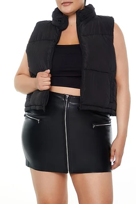 Plus Cropped Puffer Vest