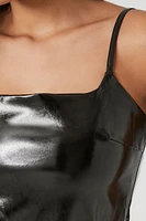 Faux Patent Leather Bodysuit