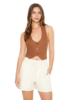 Button Halter Top