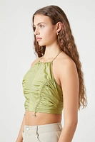 Toggle Drawstring Halter Top