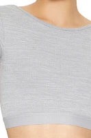 Seamless Scoop-Back Cropped Tee