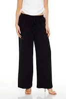 Wide-Leg Drawstring Pants