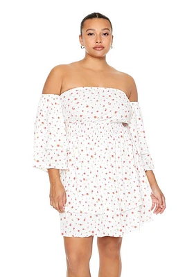 Plus Ditsy Floral Mini Dress