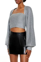 Glitter Knit Shrug Sweater