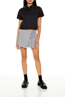 Cropped Poplin Shirt