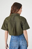 Cropped Nylon Pocket Shirt