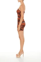 Abstract Tube Mini Dress