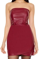 Faux Leather Mini Tube Dress