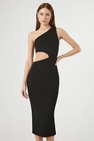 One-Shoulder Cutout Midi Dress