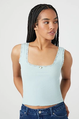 Cropped Rosette Tank Top