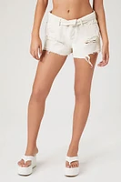 Distressed Denim Shorts