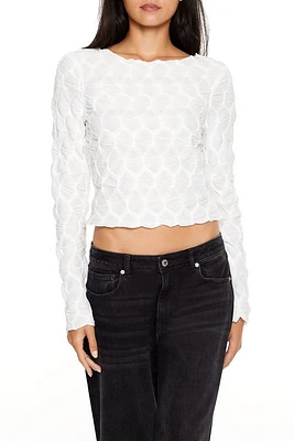 Textured Long-Sleeve Top