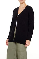 Split-Hem Cardigan Sweater